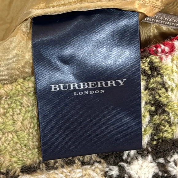 Burberry Tweed Mini Skirt Nova Check Green & Tan Size 6 - Picture 7 of 10